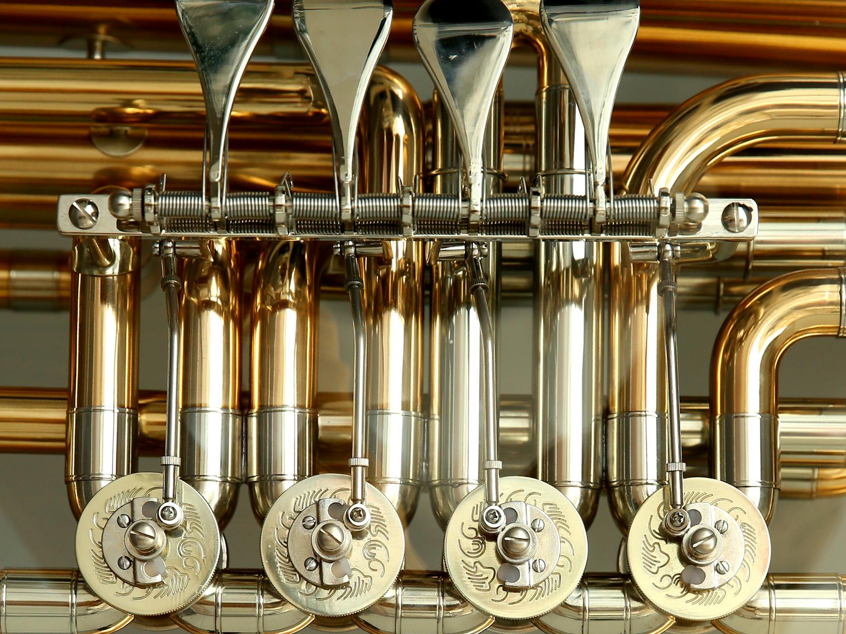 Detailansicht eines Blasinstruments